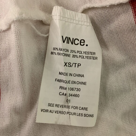 VINCE Womens Size XS Multicolor Striped Blouse Scoop Neck Long Sleeve Top - Picture 5 of 5